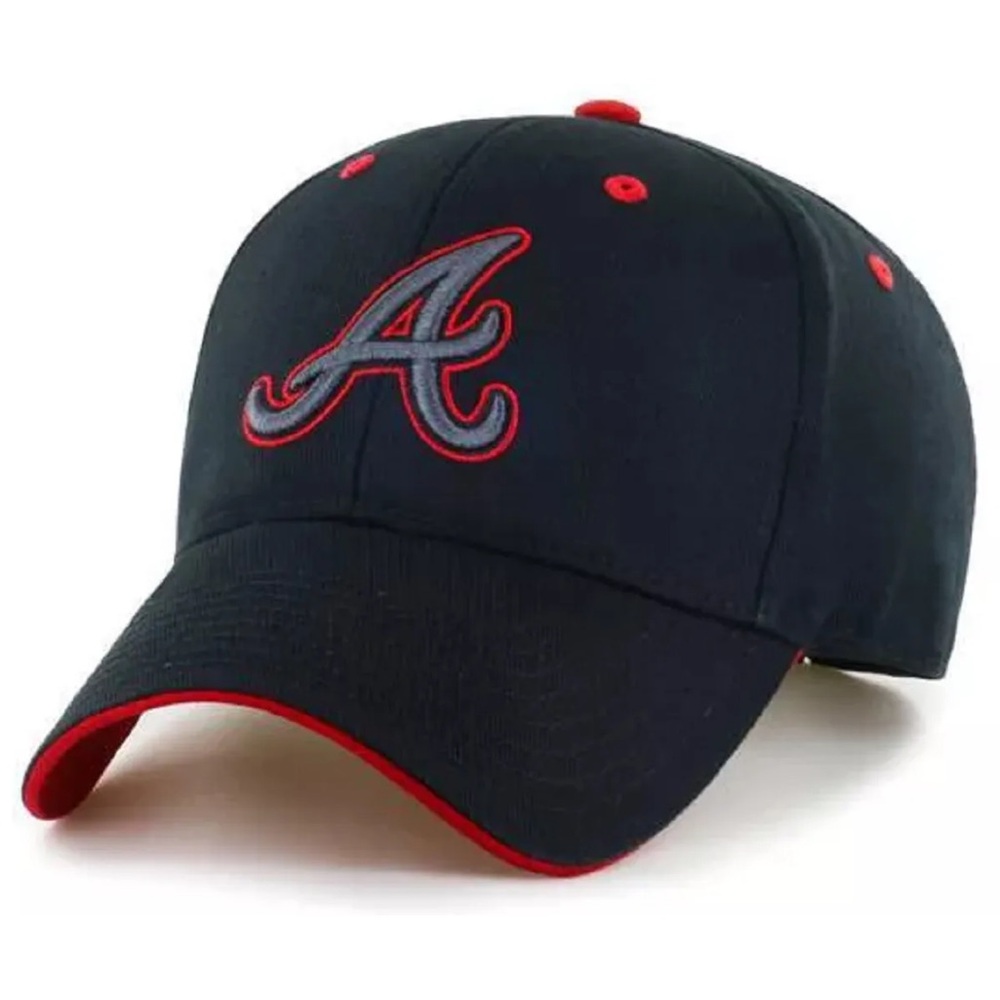 Atlanta Braves MLB Fan Favorite Black Tonal Money Maker Hat Cap Adult Adjustable